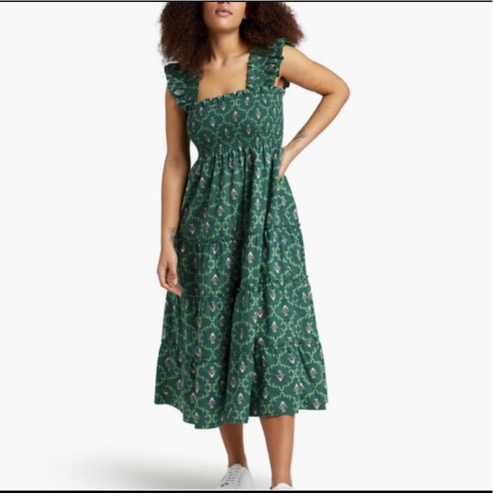 Hill House Home Emerald Trellis Nap Dress *NWT*
